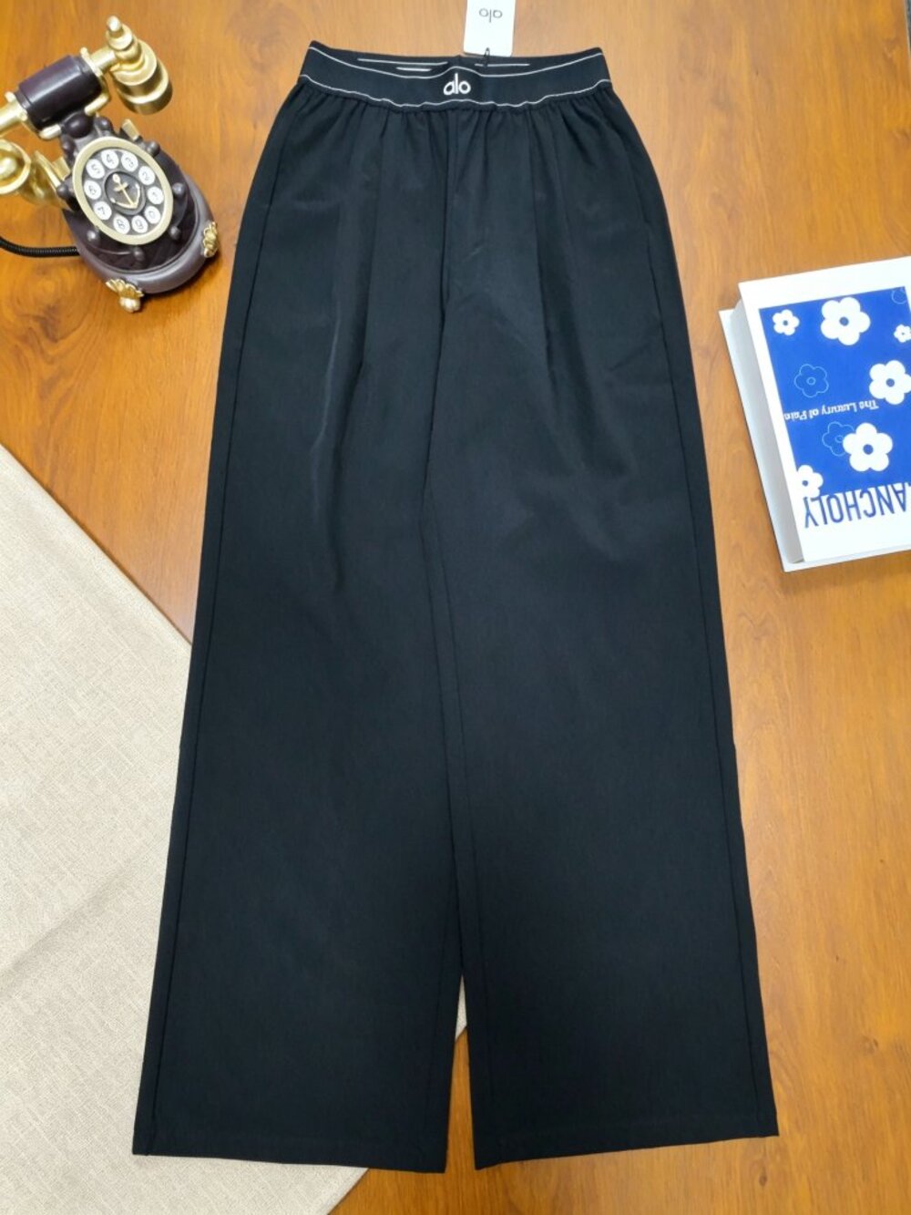 Black ALO Yoga Suit Up Trouser NWT 30" Inseam Wide Relaxed Fit👩🎨EverydayStyle - Picture 6 of 12